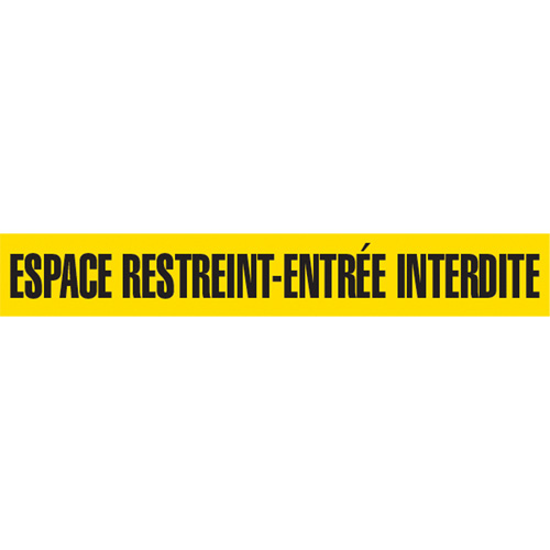 Barricade Tape, French, 3" W x 1000' L, 3 mils, Black on Yellow CSL Industriel Inc.