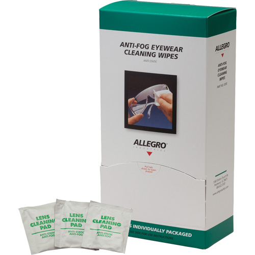 Serviettes nettoyantes pour lunettes ALLEGRO INDUSTRIES, 5" x 8", Paquet de 100 CSL Industriel Inc.