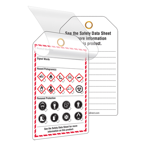 Self-Laminating Workplace Tags, Cardstock, 3-3/8" W x 5-3/4" H, English CSL Industriel Inc.
