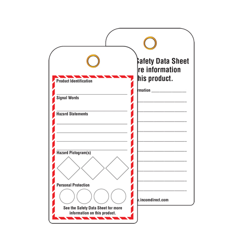 GHS Workplace Tags, Cardstock, 3" W x 6" H, English CSL Industriel Inc.