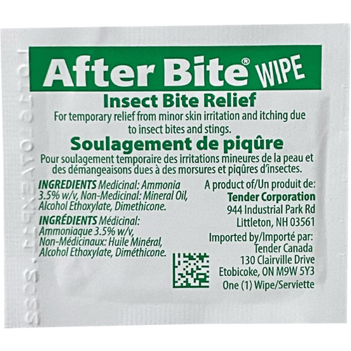 After Bite Insect Sting Relief Towelettes CSL Industriel Inc.