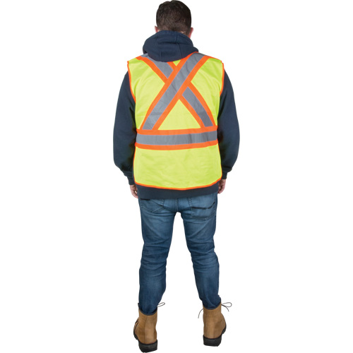 Flame-Resistant Surveyor Vest, High Visibility Lime-Yellow, 2X-Large, Polyester CSL Industriel Inc.
