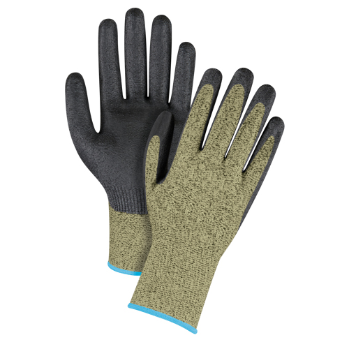 Black & Yellow Seamless Stretch Cut-Resistant Gloves, Size X-Large/10, 13 Gauge, Foam Nitrile Coated, Aramid Shell, ASTM ANSI Level A6 CSL Industriel Inc.