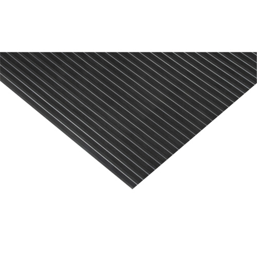 Wide-Ribbed Matting, Wiper, 3' x 75' x 1/8", Black CSL Industriel Inc.