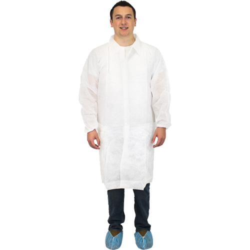Lab Coat, Polypropylene, White, Large CSL Industriel Inc.