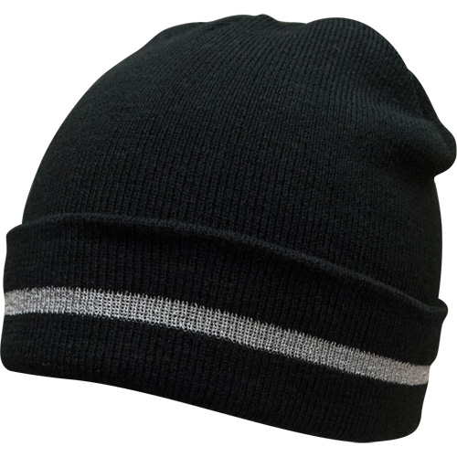 Knit Hat with Silver Reflective Stripe, One Size, Black CSL Industriel Inc.
