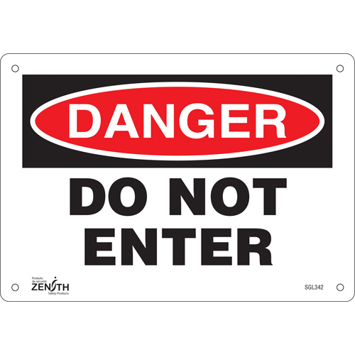 Enseigne Do Not Enter, 7" x 10", Plastique, Anglais CSL Industriel Inc.