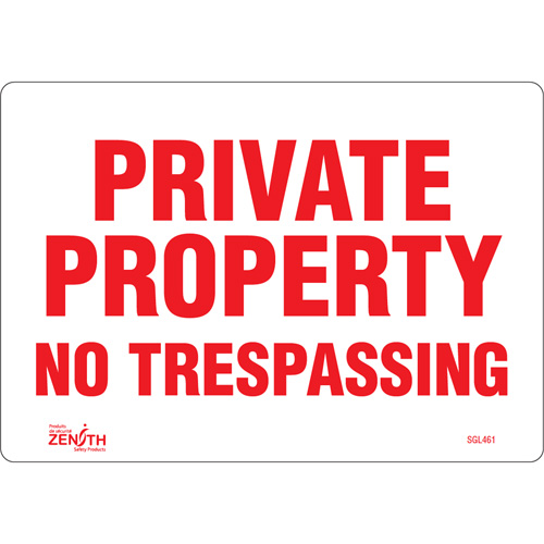 "Private Property" Sign, 7" x 10", Vinyl, English CSL Industriel Inc.