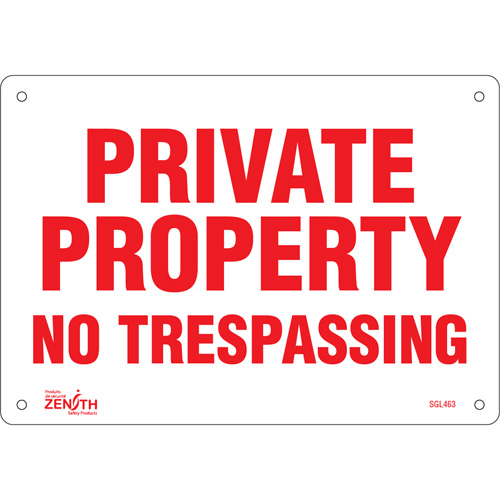 "Private Property" Sign, 7" x 10", Aluminum, English CSL Industriel Inc.