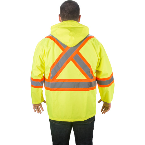 RZ1000 Rain Jacket, Polyester, Small, High Visibility Lime-Yellow CSL Industriel Inc.