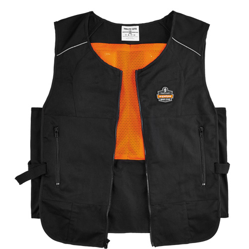Veste de refroidissement &agrave; changement de phase l&eacute;g&egrave;re avec sachets 6260 Chill-Its, Petit/Moyen, Noir CSL Industriel Inc.