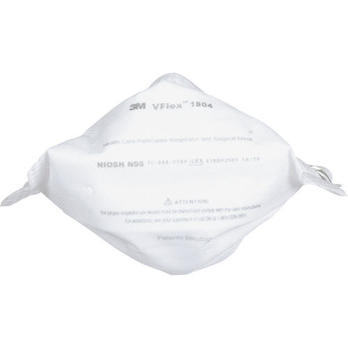 Respirateur et masque chirurgical VFlex contre les particules en sant&eacute;, N95, Certifi&eacute; NIOSH CSL Industriel Inc.