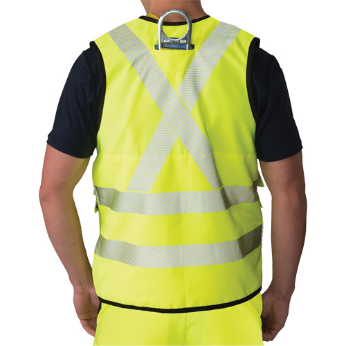 Veste antid&eacute;chirure pour arpenteur, Jaune lime haute visibilit&eacute;, Petit, Polyester CSL Industriel Inc.