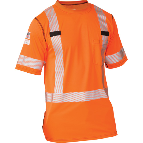 T-shirt &agrave; manches courtes haute visibilit&eacute; Polartec Power Grid, Polyester, 2T-Grand, Orange CSL Industriel Inc.