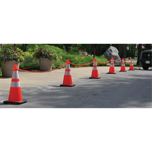 Traffic Cone & Chain Kit, 28", Orange, 4" & 6" Reflective Collar(s) CSL Industriel Inc.