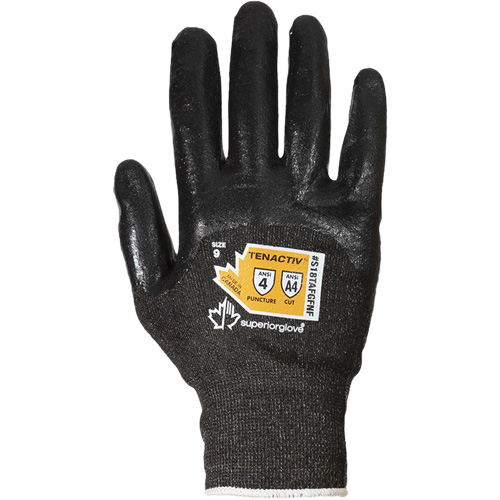 Gants en tricot de fibre filament composite ultrafin, Taille 5, Calibre 18, Rev&ecirc;tement Mousse de nitrile, Enveloppe en TenActiv, ASTM ANSI niveau A4 CSL Industriel Inc.