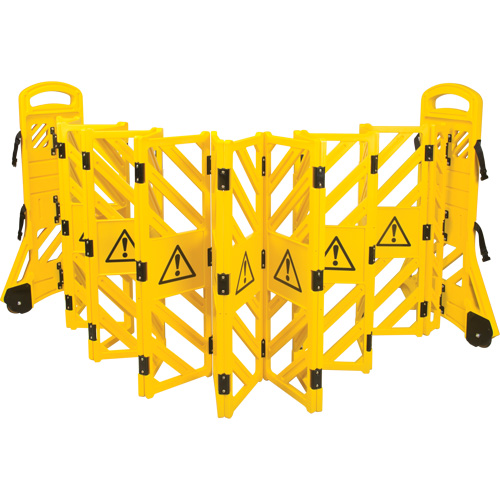 Barri&egrave;re mobile portative, 40" h x 13' lo, Jaune CSL Industriel Inc.