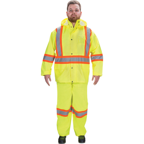 V&ecirc;tements imperm&eacute;ables RZ1000, Polyester, Moyen, Jaune lime haute visibilit&eacute; CSL Industriel Inc.