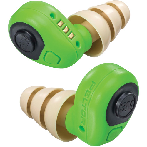 Bouchons d'oreilles &eacute;lectroniques Peltor, Sans cordon, Paire - Boîtier en plastique, 23 dB NRR, Grand/Moyen/Petit CSL Industriel Inc.