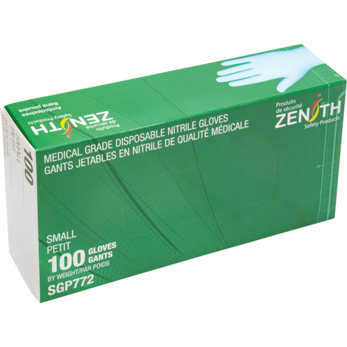 Puncture-Resistant Medical-Grade Disposable Gloves, Small, Nitrile, 4.5-mil, Powder-Free, Blue, Class 2 CSL Industriel Inc.
