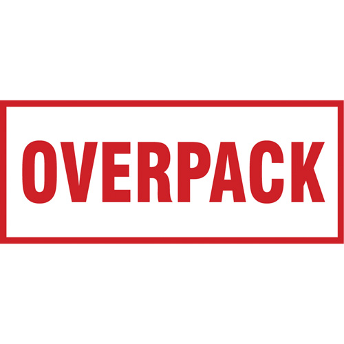 "Overpack" Handling Labels, 6" L x 2-1/2" W, Red on White CSL Industriel Inc.