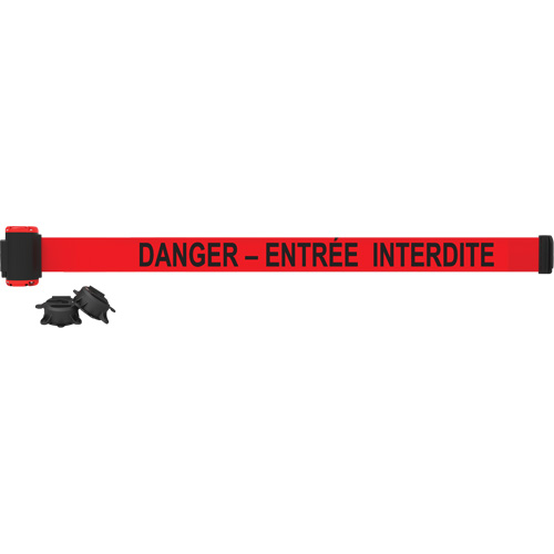 Barri&egrave;re &agrave; fixation murale, Plastique, Fixation magn&eacute;tique, 7', Ruban Rouge CSL Industriel Inc.