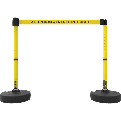 Plus Barrier Post Set, Plastic, 42" H, Yellow Tape, 15' Tape Length CSL Industriel Inc.