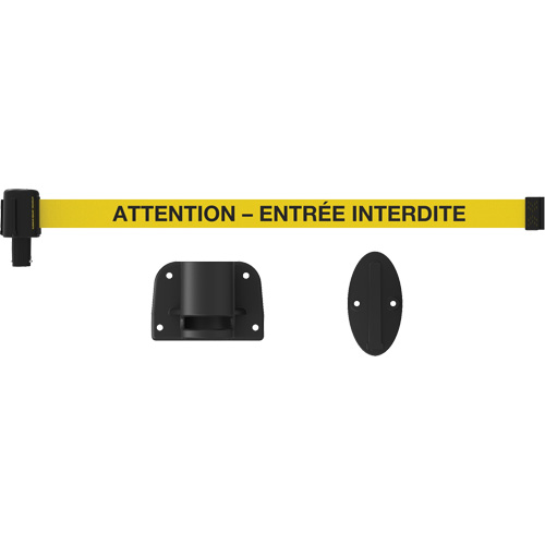 Plus Wall Mount Barrier System, Plastic, Screw Mount, 15', Yellow Tape CSL Industriel Inc.