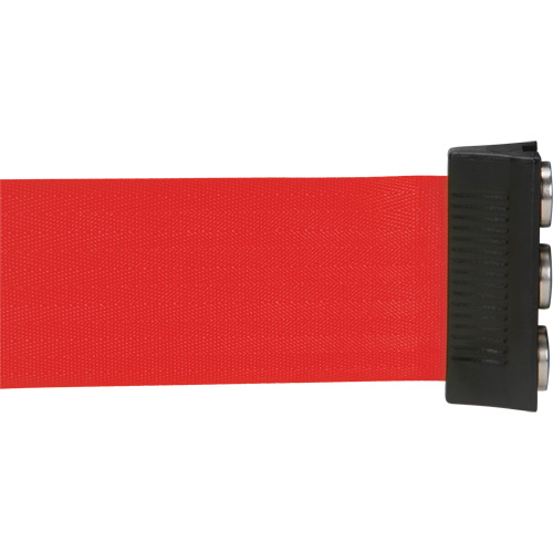 Barri&egrave;re &agrave; fixation murale avec ruban magn&eacute;tique, Acier, Fixation par vis, 12', Ruban Rouge CSL Industriel Inc.