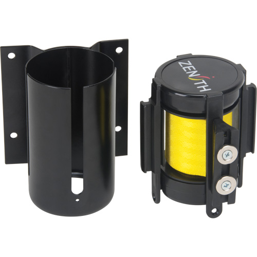 Wall Mount Barrier with Magnetic Tape, Steel, Screw Mount, 7', Yellow Tape CSL Industriel Inc.
