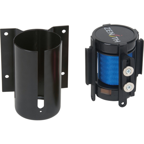 Wall Mount Barrier with Magnetic Tape, Steel, Screw Mount, 7', Blue Tape CSL Industriel Inc.