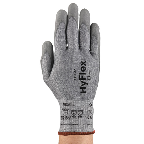Gants r&eacute;sistant aux coupures HyFlex s&eacute;rie 11-727, Taille 7, Calibre 15, Rev&ecirc;tement Polyur&eacute;thane, Enveloppe en Intercept, ASTM ANSI niveau A2/EN 388 niveau B CSL Industriel Inc.