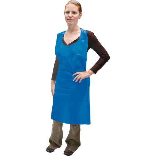 Tablier en poly&eacute;thyl&egrave;ne, Poly&eacute;thyl&egrave;ne, Bleu, 35" la x 46" lo CSL Industriel Inc.