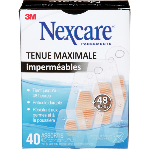 Nexcare Max-Hold Waterproof Bandages, Assorted, Plastic, Sterile CSL Industriel Inc.