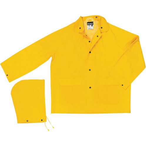 Imperm&eacute;able de s&eacute;rie classique avec capuchon amovible, Polyester/PVC, 5T-Grand, Jaune CSL Industriel Inc.
