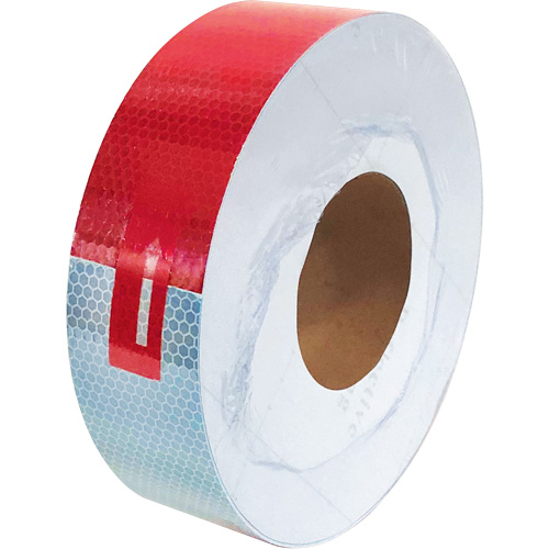 Ruban de marquage &agrave; grande visibilit&eacute;, 2" la x 150' lo, Rouge & blanc CSL Industriel Inc.