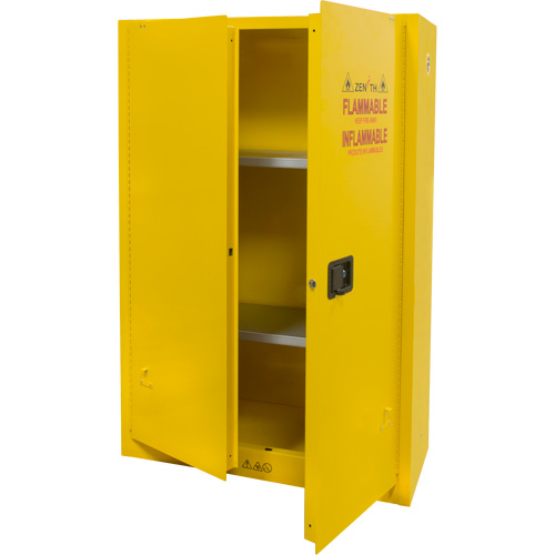Flammable Storage Cabinet, 45 gal., 2 Door, 43" W x 65" H x 18" D CSL Industriel Inc.