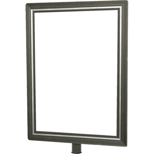 Heavy-Duty Vertical Sign Holder for Classic Posts, Satin Chrome CSL Industriel Inc.