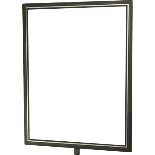 Porte-enseigne vertical robuste pour montant classique, Chrome satin&eacute; CSL Industriel Inc.
