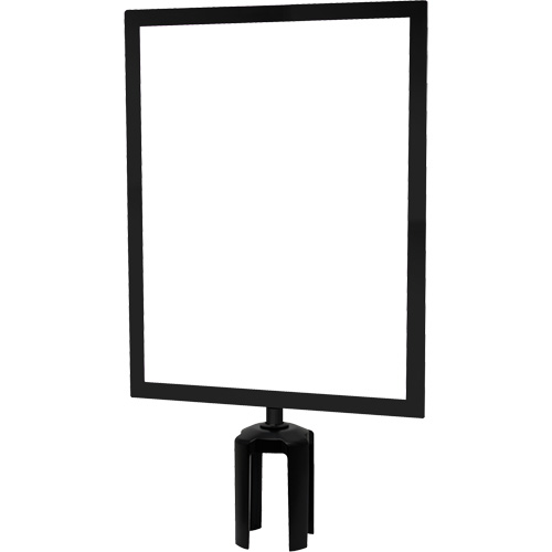 Heavy-Duty Horizontal Sign Holder with Tensabarrier&reg; Post Adapter, Black CSL Industriel Inc.