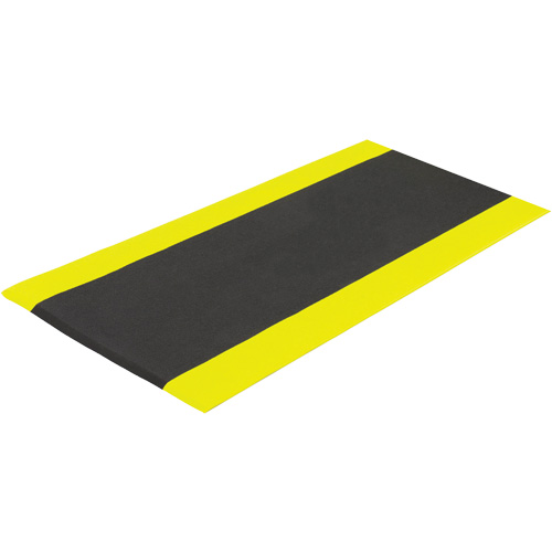 Tapis antifatigue Airsoft, Rugueux, 3' x 5' x 3/8", Noir/Jaune, &eacute;ponge en PVC CSL Industriel Inc.