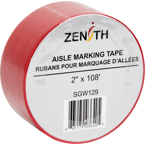 Ruban pour marquage d'all&eacute;es, 2" x 108', PVC, Rouge CSL Industriel Inc.