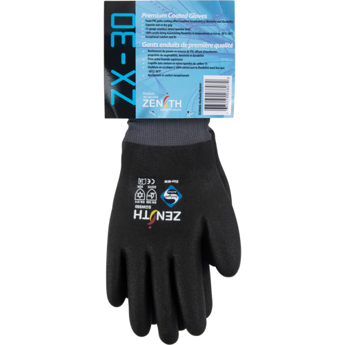 ZX-30° Premium Coated Gloves, Medium, Foam PVC Coating, 15 Gauge, Nylon Shell CSL Industriel Inc.
