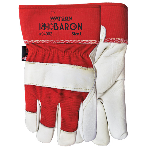 Red Baron Fitter's Gloves, Small, Grain Cowhide Palm, Sherpa Inner Lining CSL Industriel Inc.