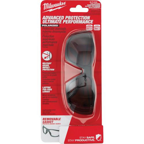 Performance Safety Glasses with Gasket, Black Lens, Polarized, Meets/Exceeds CSA Z94.3 CSL Industriel Inc.