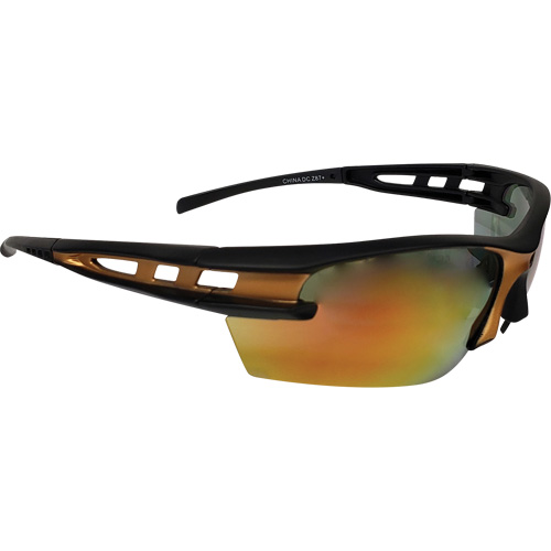 Lunettes de s&eacute;curit&eacute; Mango, Lentille Miroir orange, R&eacute;pond ou surpasse la norme CSA Z94.3 CSL Industriel Inc.