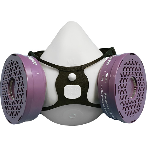 Ensemble de respirateur &agrave; demi-masque P100 Comfort-Air 400Nx noir sans soupape d'expiration, &eacute;lastom&egrave;re/Caoutchouc, Petit/Moyen CSL Industriel Inc.
