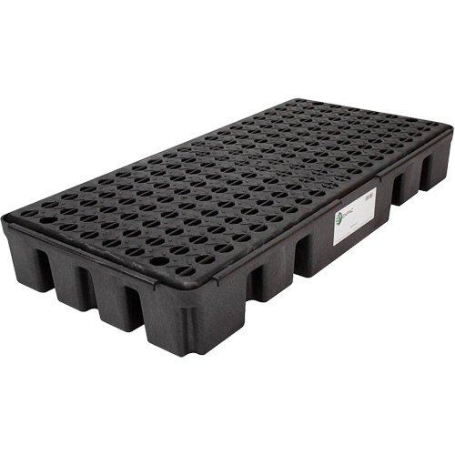 Palette de confinement des d&eacute;versements &agrave; profil bas Black Diamond, Capacit&eacute; de d&eacute;versement 25.5 gal. US, 49" x 24" x 6,5" CSL Industriel Inc.