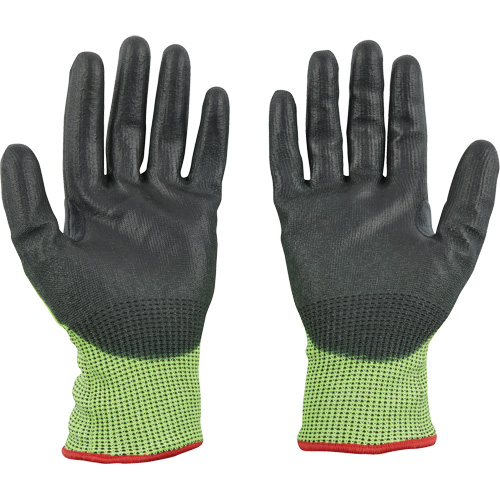 Gants &agrave; haute visibilit&eacute; enduits par trempage, Taille Petit, Calibre 15, Rev&ecirc;tement Polyur&eacute;thane, Enveloppe en Poly&eacute;thyl&egrave;ne, ASTM ANSI niveau A5 CSL Industriel Inc.