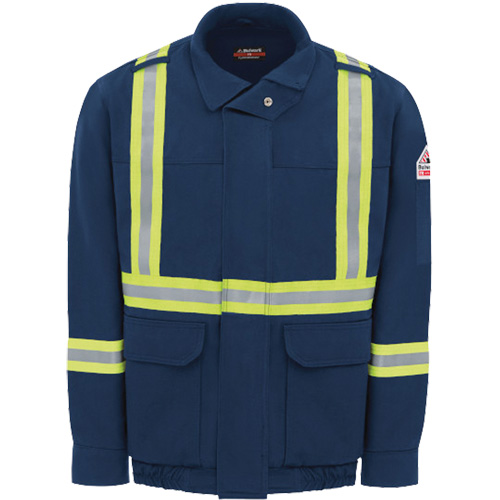 Blouson aviateur doubl&eacute; pour hommes avec garniture r&eacute;fl&eacute;chissante, Petit, Bleu marin, 29 cal/cm² CSL Industriel Inc.